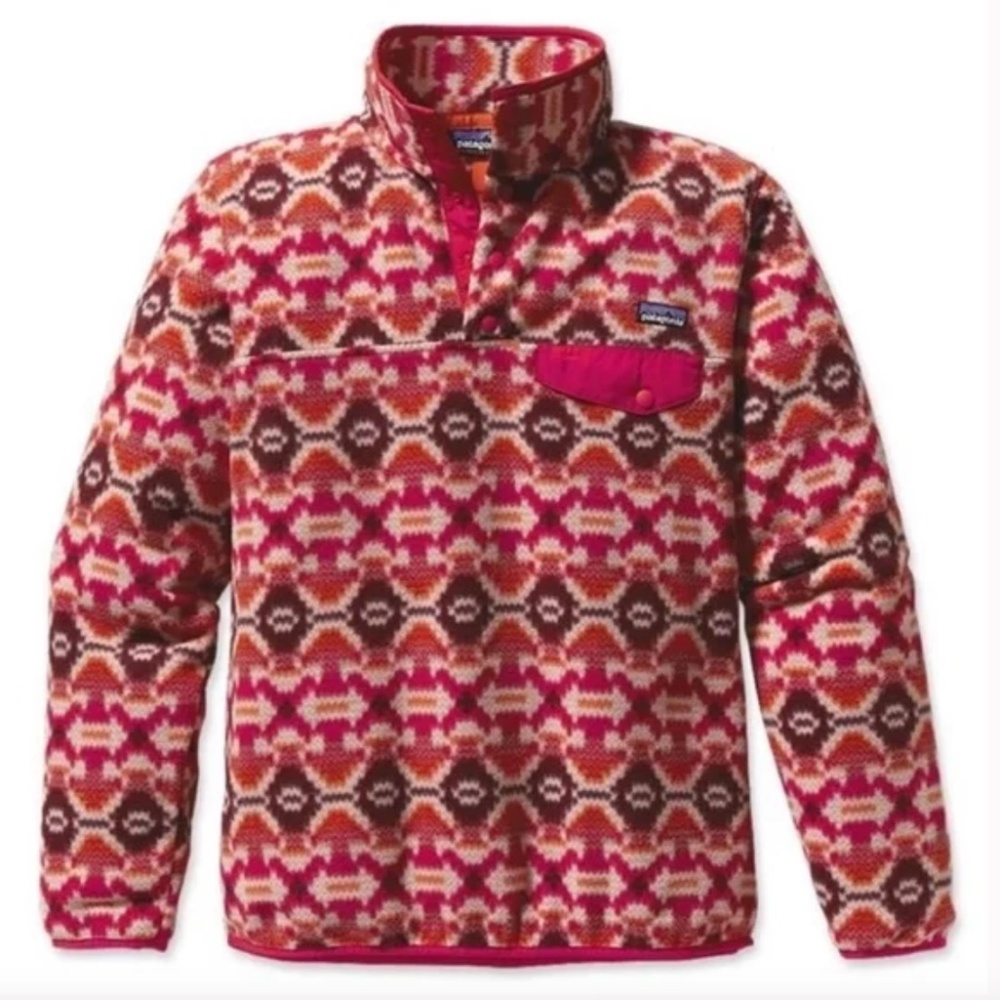 Patagonia Synchilla Snap-T Fleece Pullover-Red